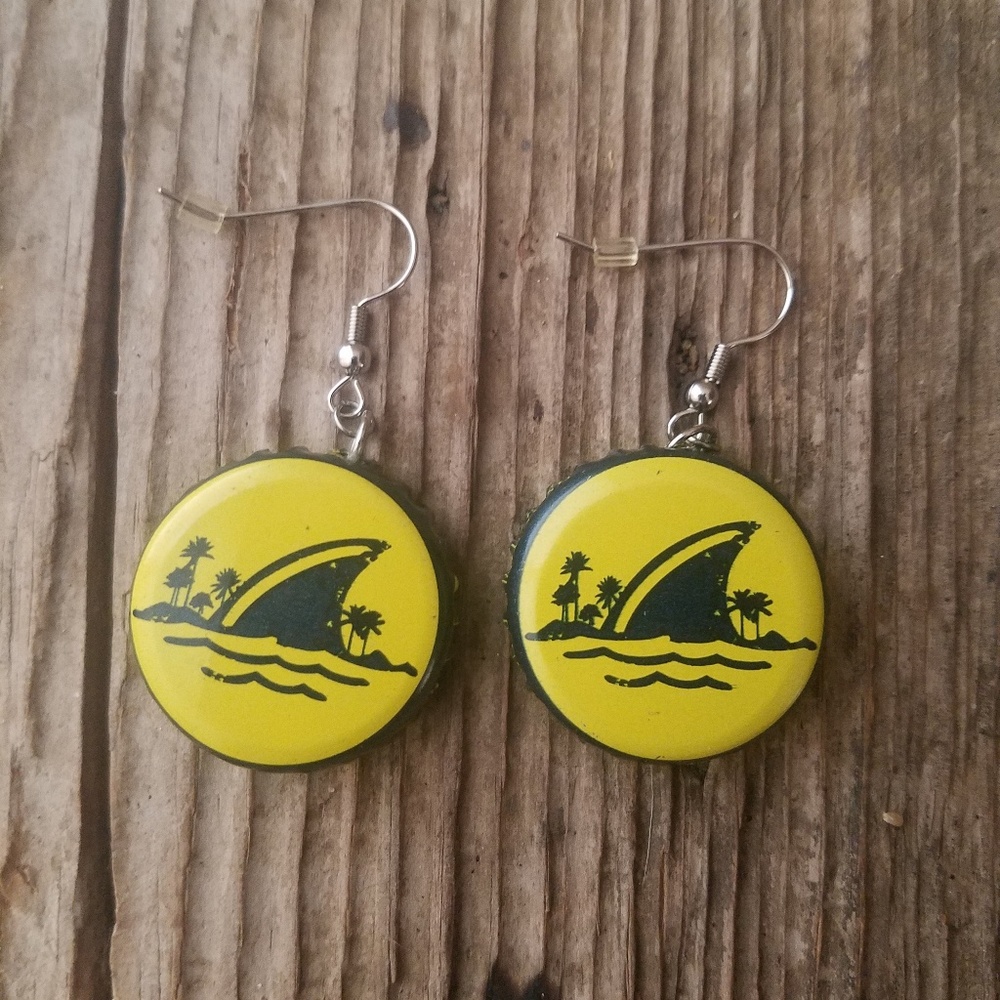 Bottle cap earrings